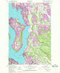 Mercer Island 1950 topographic map thumbnail