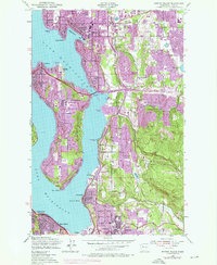 Mercer Island 1950 topographic map thumbnail
