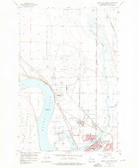 Moses Lake North 1956 topographic map thumbnail
