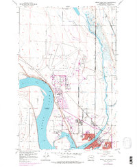 Moses Lake North 1956 topographic map thumbnail
