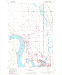 Moses Lake North 1956 topographic map thumbnail