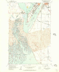Moses Lake South 1956 topographic map thumbnail