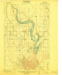 Moses Lake 1912 topographic map thumbnail