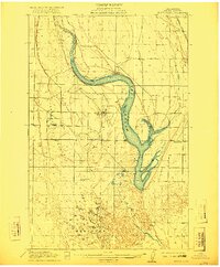 Moses Lake 1912 topographic map thumbnail