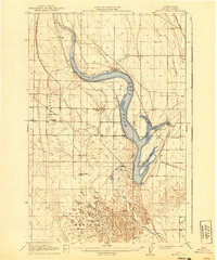 Moses Lake 1912 topographic map thumbnail