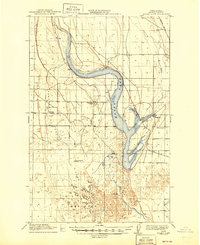 Moses Lake 1912 topographic map thumbnail