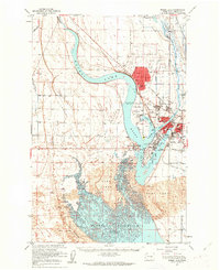 Moses Lake 1956 topographic map thumbnail