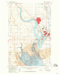 Moses Lake 1956 topographic map thumbnail