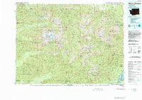 Mount Olympus 1988 topographic map thumbnail