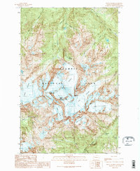 Mount Olympus 1990 topographic map thumbnail