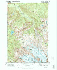 Mowich Lake 1971 topographic map thumbnail