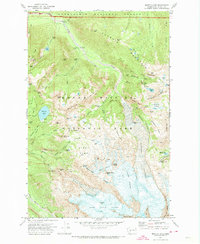Mowich Lake 1971 topographic map thumbnail