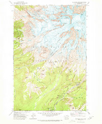 Mt Rainier West 1971 topographic map thumbnail