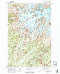 Mt Rainier West 1971 topographic map thumbnail