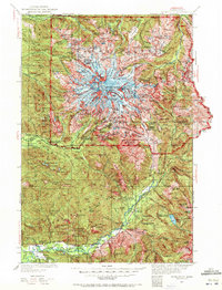 Mt Rainier 1924 topographic map thumbnail