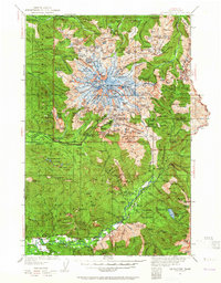 Mt Rainier 1924 topographic map thumbnail