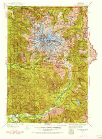 Mt Rainier 1924 topographic map thumbnail