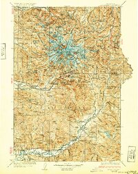 Mt Rainier 1928 topographic map thumbnail