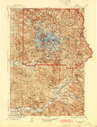 Mt Rainier 1928 topographic map thumbnail