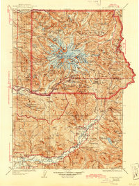 Mt Rainier 1928 topographic map thumbnail