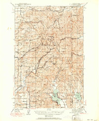 Mt Spokane 1943 topographic map thumbnail