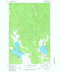 Newman Lake 1973 topographic map thumbnail