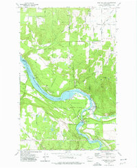 Nine Mile Falls 1973 topographic map thumbnail