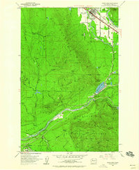 North Bend 1953 topographic map thumbnail