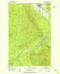 North Bend 1953 topographic map thumbnail