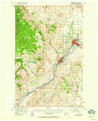 Okanogan 1957 topographic map thumbnail