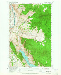 Omak Lake 1953 topographic map thumbnail