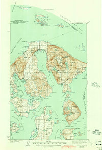 Orcas Island 1943 topographic map thumbnail