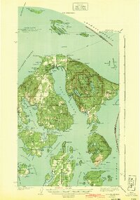 Orcas Island 1943 topographic map thumbnail