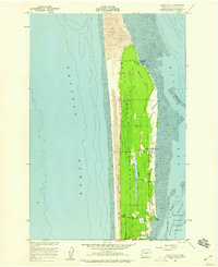 Oysterville 1957 topographic map thumbnail