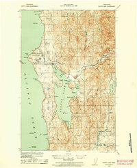 Ozette Lake 1935 topographic map thumbnail