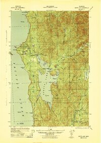Ozette Lake 1942 topographic map thumbnail