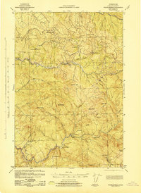 Pigeon Springs 1943 topographic map thumbnail