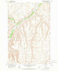 Poisel Butte NW 1965 topographic map thumbnail