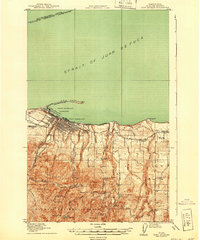 Port Angeles 1918 topographic map thumbnail