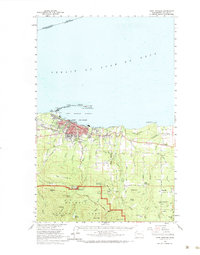 Port Angeles 1961 topographic map thumbnail