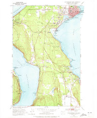 Port Townsend South 1953 topographic map thumbnail