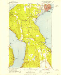 Port Townsend South 1953 topographic map thumbnail