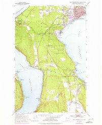 Port Townsend South 1953 topographic map thumbnail
