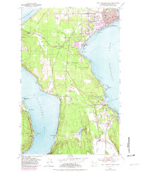 Port Townsend South 1953 topographic map thumbnail