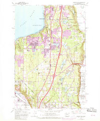 Poverty Bay 1961 topographic map thumbnail