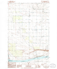 Priest Rapids NE 1986 topographic map thumbnail