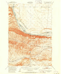 Priest Rapids 1951 topographic map thumbnail