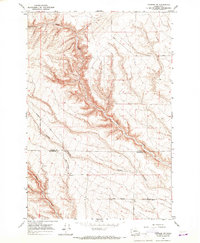 Prosser SW 1965 topographic map thumbnail