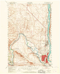 Richland 1951 topographic map preview
