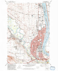 Richland 1992 topographic map thumbnail